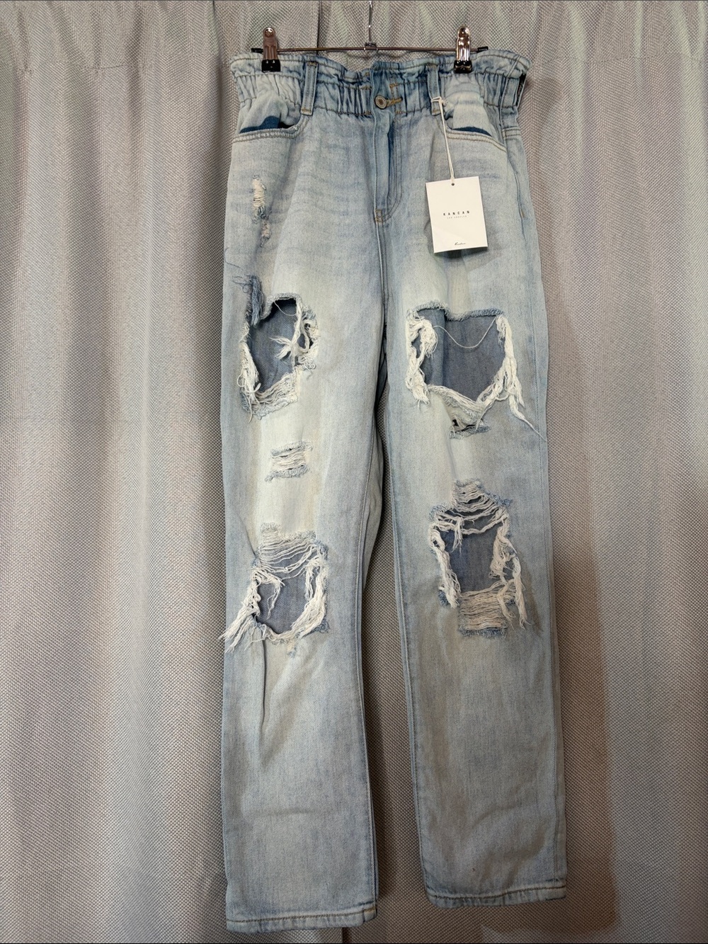KanCan Light Wash Distressed Boyfriend Jeans